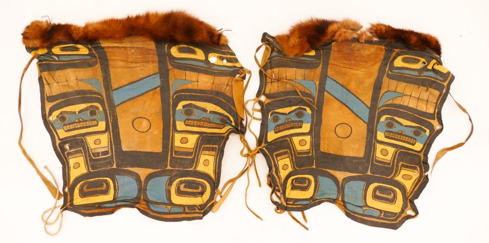 Pair Old Northwest Coast Dance Leggings (1 of 3)