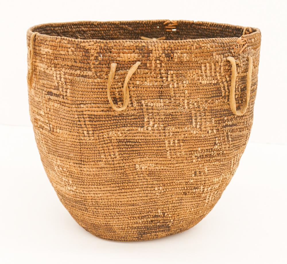 Antique Coast Salish Indian Gathering Basket (1 of 3)
