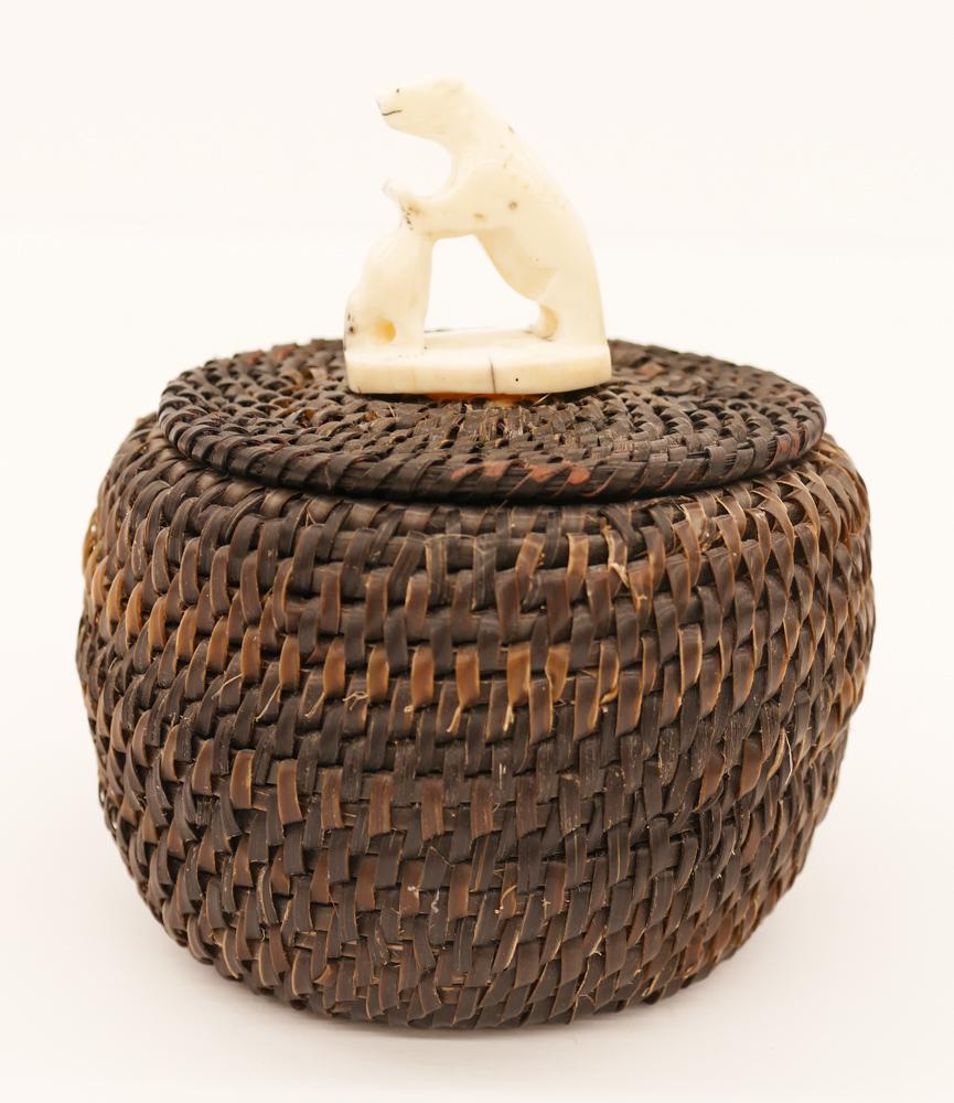 Herbert (Hubert) Koonuk Polar Bear Baleen Basket (1 of 3)