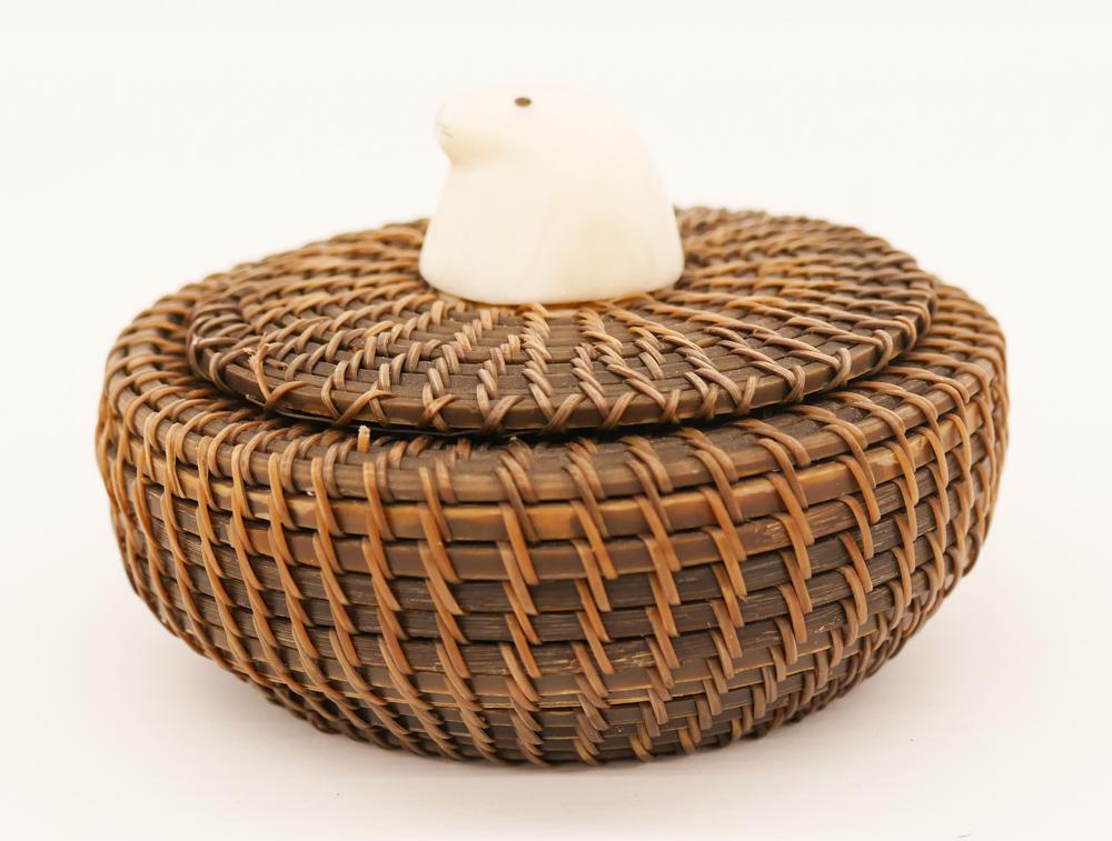 Fine Alaskan Inuit Seal Baleen Basket (1 of 3)