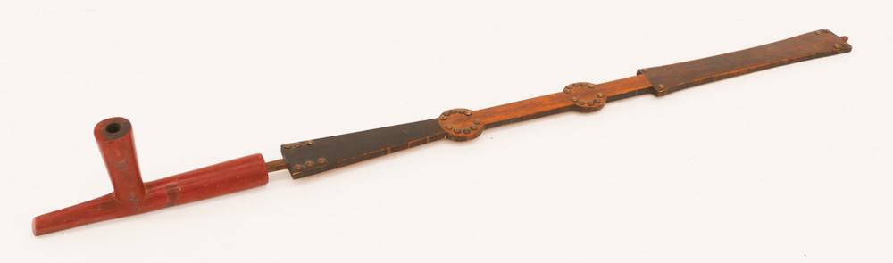 Old Plains Tacked Stem Catlinite Pipe (1 of 4)