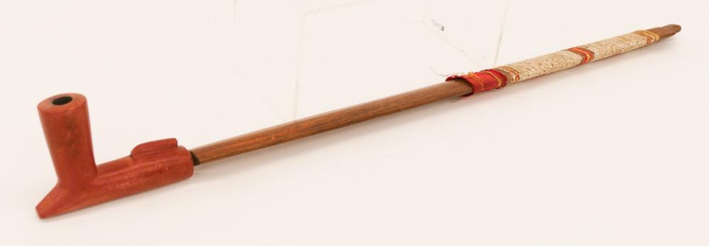 Antique Plains Quilled Catlinite Pipe (1 of 4)