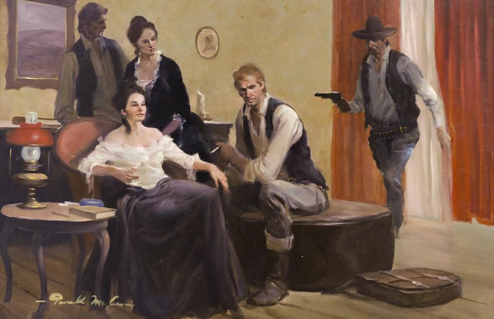 Gerald McCann ''The Unwelcome Visitor'' 1975 Oil (1 of 2)