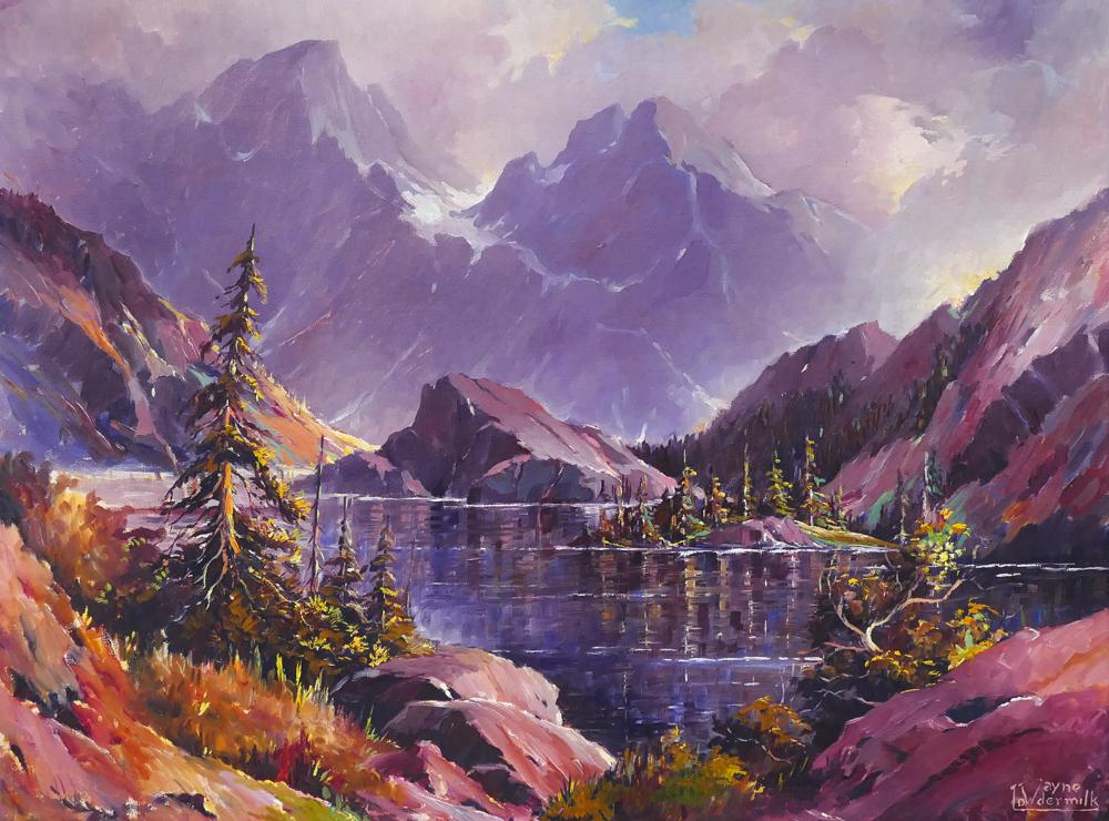 Wayne Lowdermilk ''Mountain Landscape'' Oil (1 of 2)