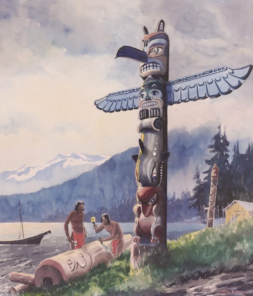 Parker McAllister ''The Totem Pole Carvers'' 1947 (1 of 2)