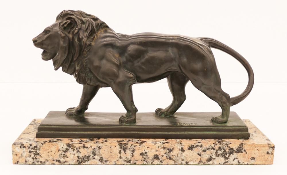 Antoine-Louis Barye ''Walking Lion'' Bronze (1 of 2)