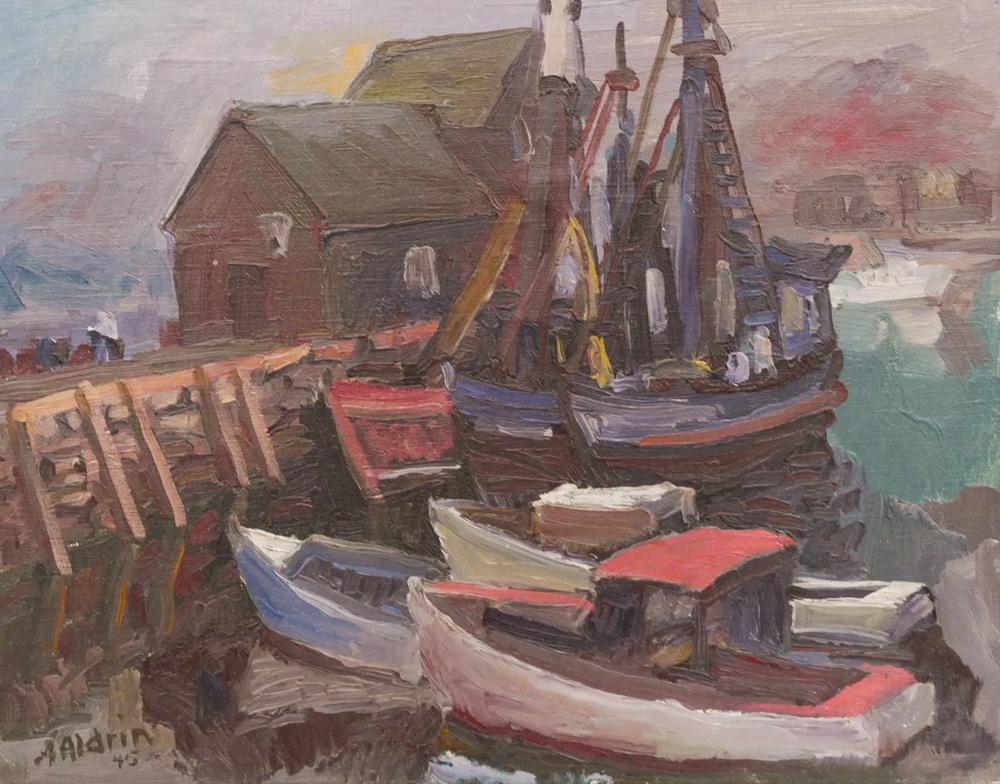 Anders Aldrin ''Rockport Cape Ann'' 1945 Oil (1 of 3)