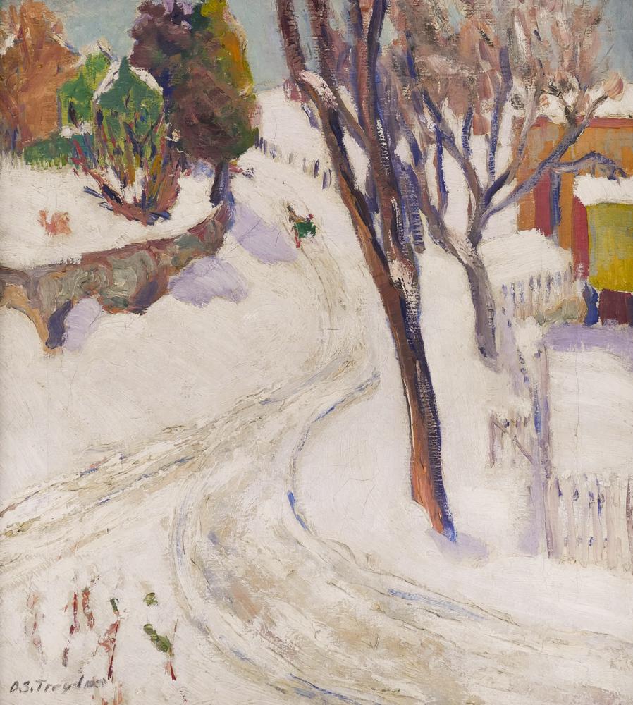 Doran Trogdon ''Winter Landscape'' 1930's Oil (1 of 2)