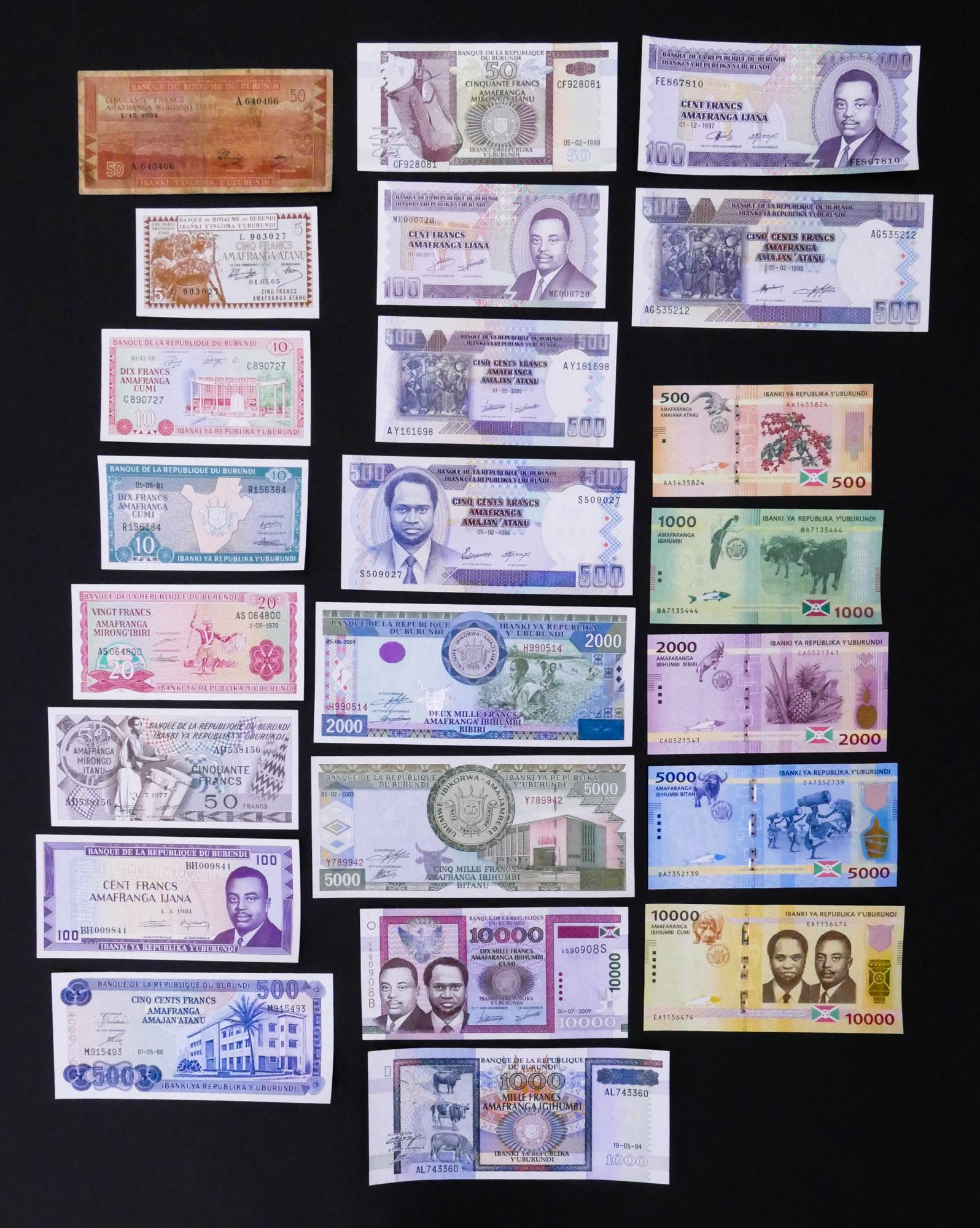 Burundi. 23pc 1964-2015: Burundi. 23pc 1964-2015. All but 1 UNC