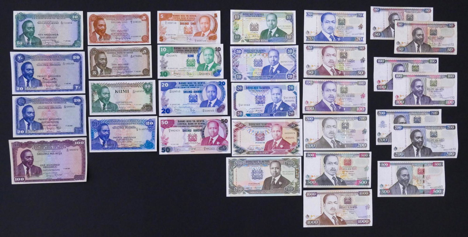 Kenya. 30pc 1967-2010: Kenya. 30pc 1967-2010. All except 2010 50 Shilingi UNC.