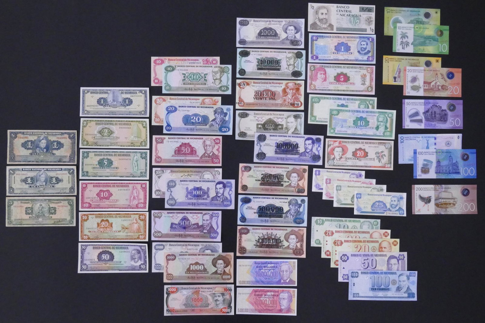 Nicaragua. 53pc 1945-2014: Nicaragua 53pc 1945-2014. Most UNC.
