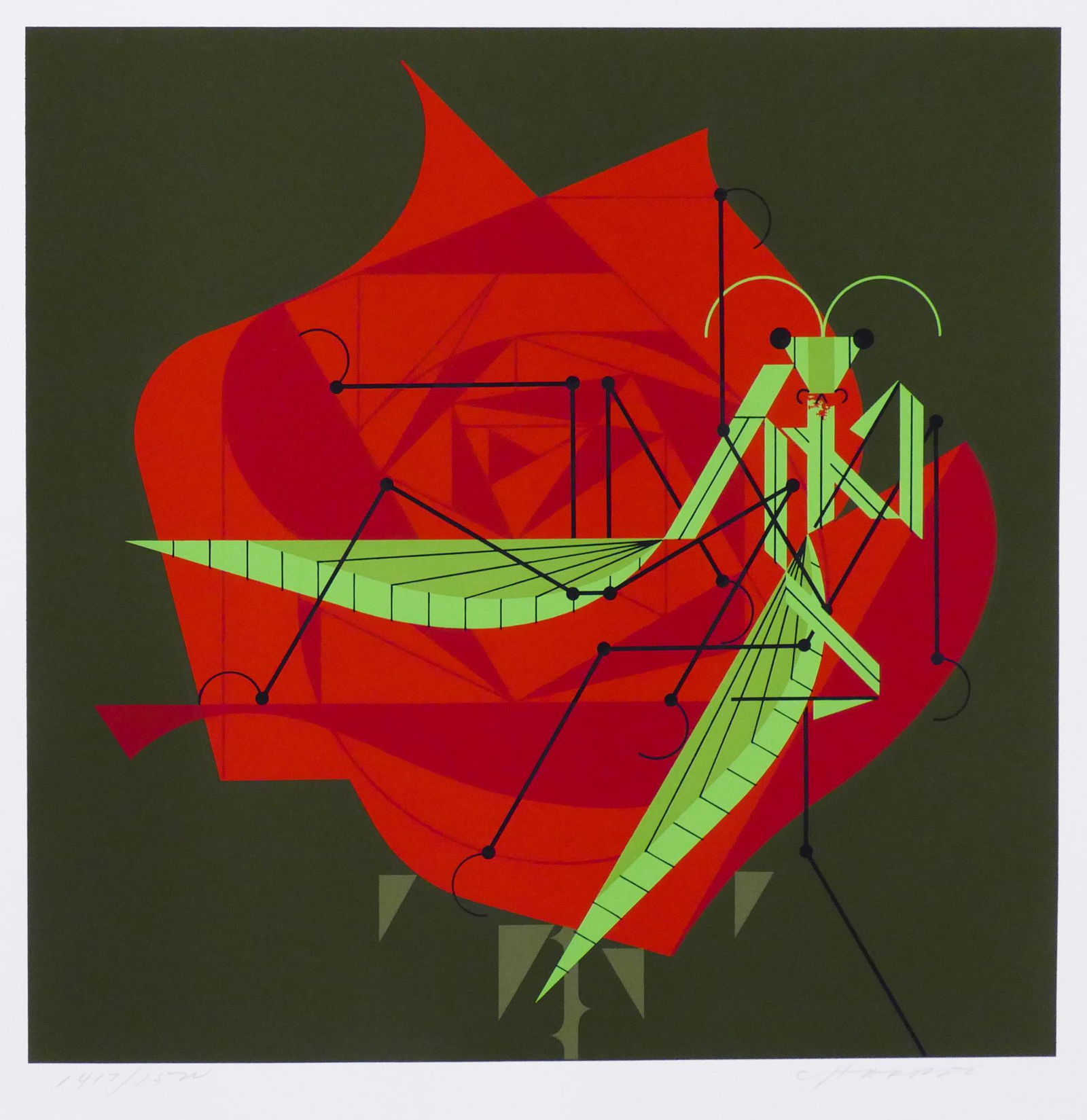 Charley Harper 'The Wedding Feast' S/N Serigraph: Charley Harper 'The Wedding Feast' Signed and Numbered Limited Edition Serigraph (No. 28). Published by The Frame House Gallery, 1973. Edition 1417/1500. Serigraph measures 17.5x17'', loose with the o