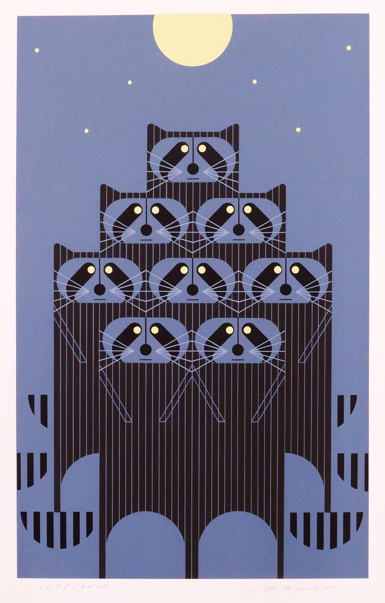 Charley Harper 'Rac Pac' S/N Serigraph: Charley Harper 'Rac Pac' Signed and Numbered Limited Edition Serigraph. Published by The Frame House Gallery, 1978. Edition 1609/2000. Serigraph measures 19.5x13'', loose with the original portfolio e