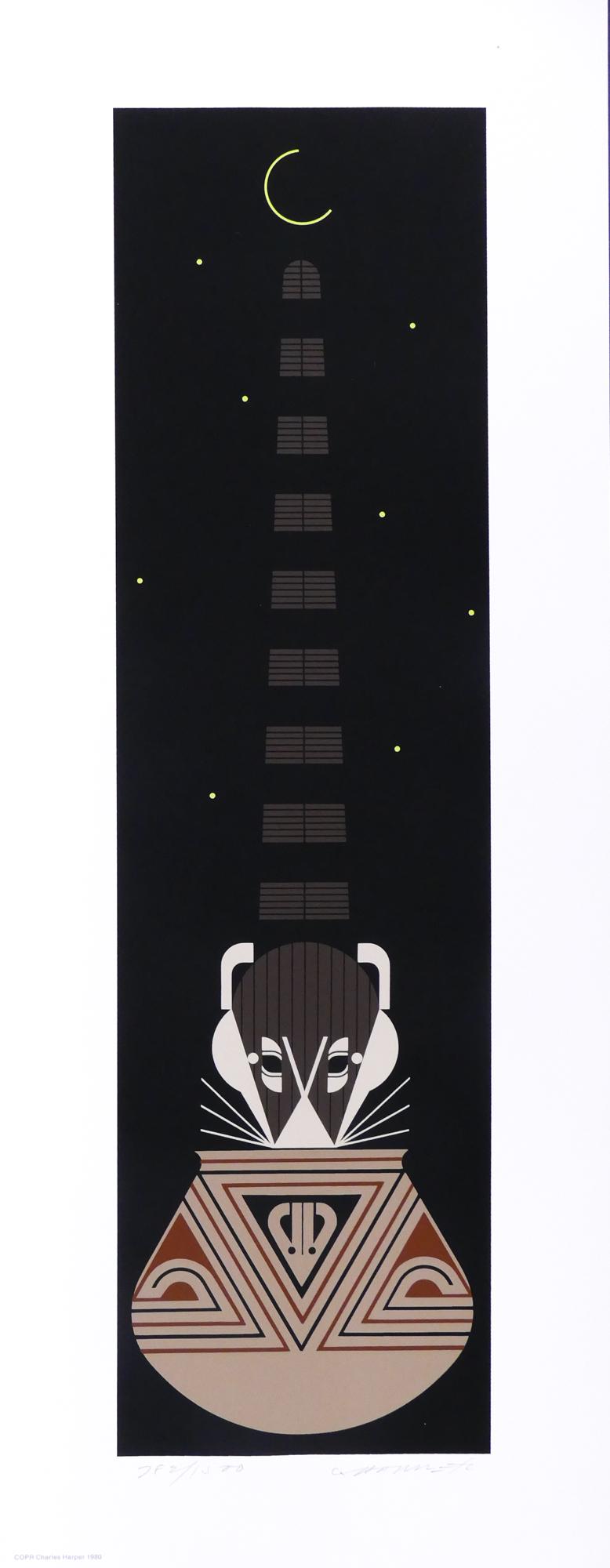 Charley Harper 'Potluck' S/N Serigraph: Charles Harper 'Photluck' Signed and Numbered Limited Edition Serigraph. Published by The Frame House Gallery, 1980. Edition 782/1500. Serigraph measures 26x10.25'', loose with the original mailing en