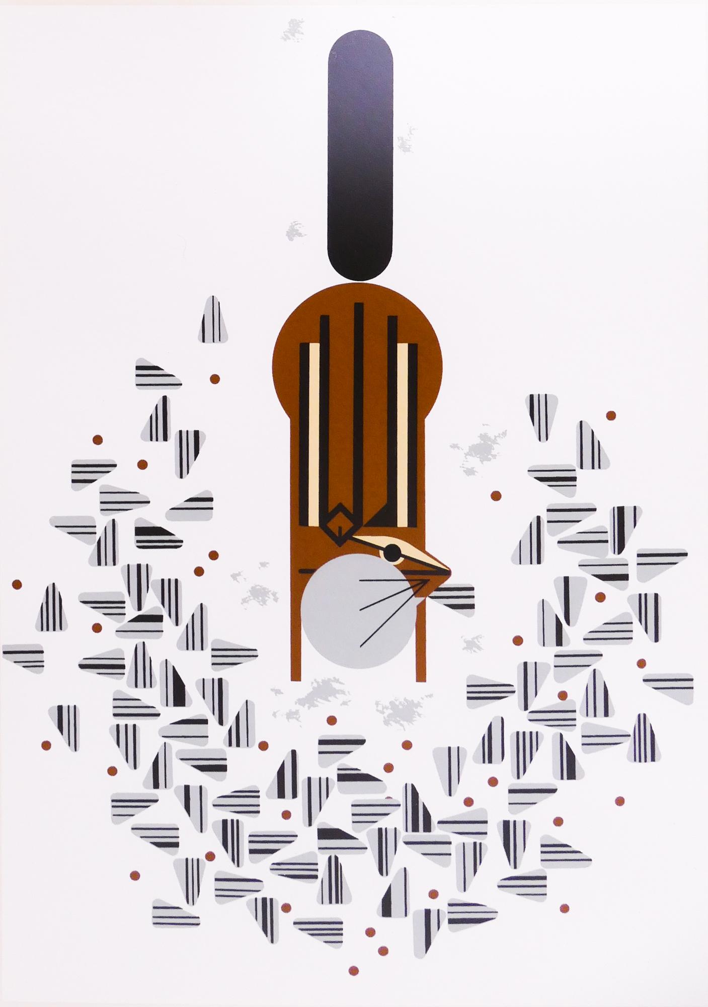 Charley Harper 'Cheeky Chippy' S/N Serigraph: Charley Harper 'Cheeky Chippy (Chipmunk)' Signed and Numbered Limited Edition Serigraph. (Series No. 21) Edition 855/1500. Published by The Frame House Gallery, 1972. Framed measurements of 21x16.5''