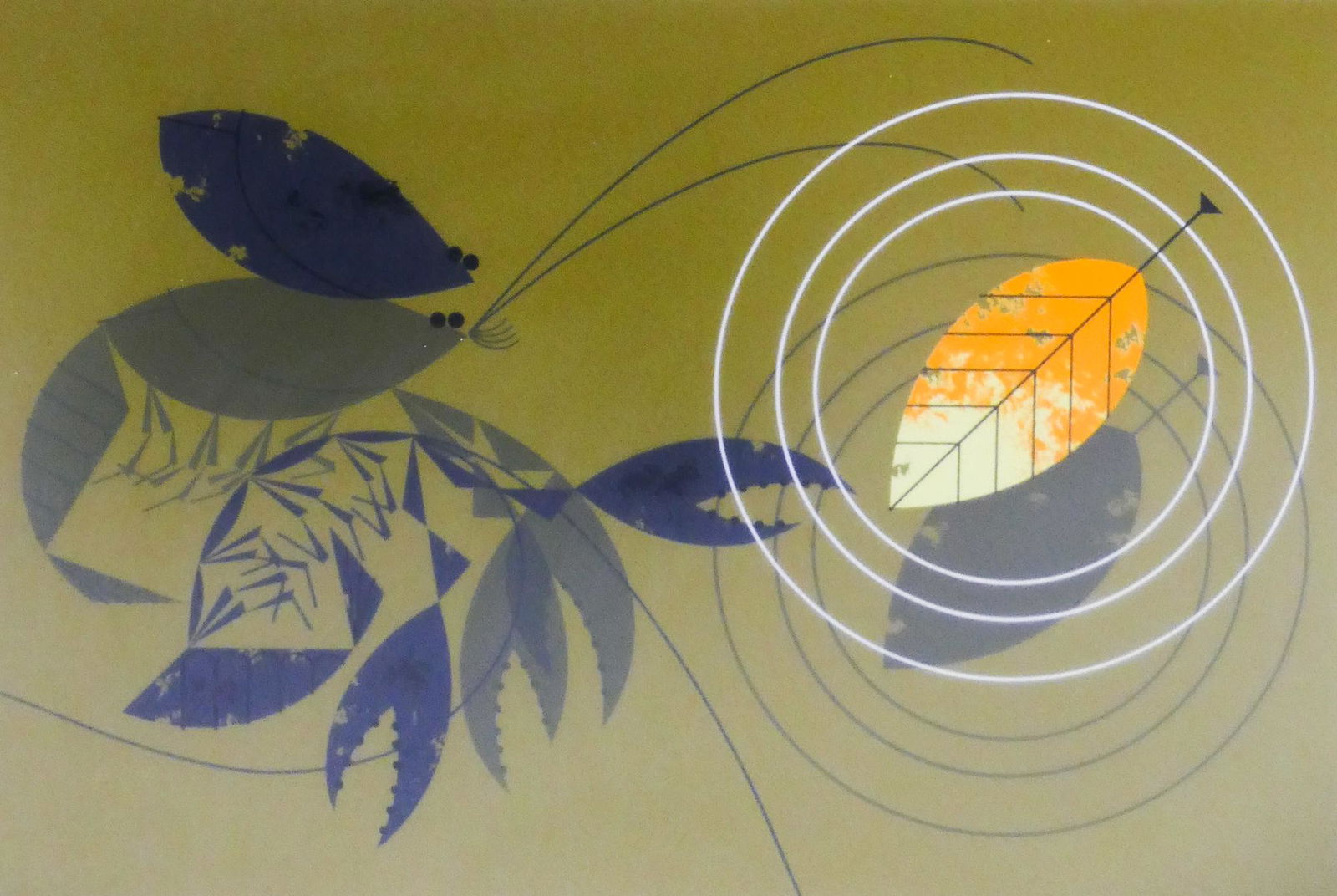 Charley Harper 'Crayfish Molting' S/N Serigraph: Charley Harper 'Crayfish Molting (Unzipped)' Signed and Numbered Limited Edition Serigraph (Series No. 13). Edition 569/750. Published by The Frame House Gallery, 1970. Framed measurements of 17.75x21