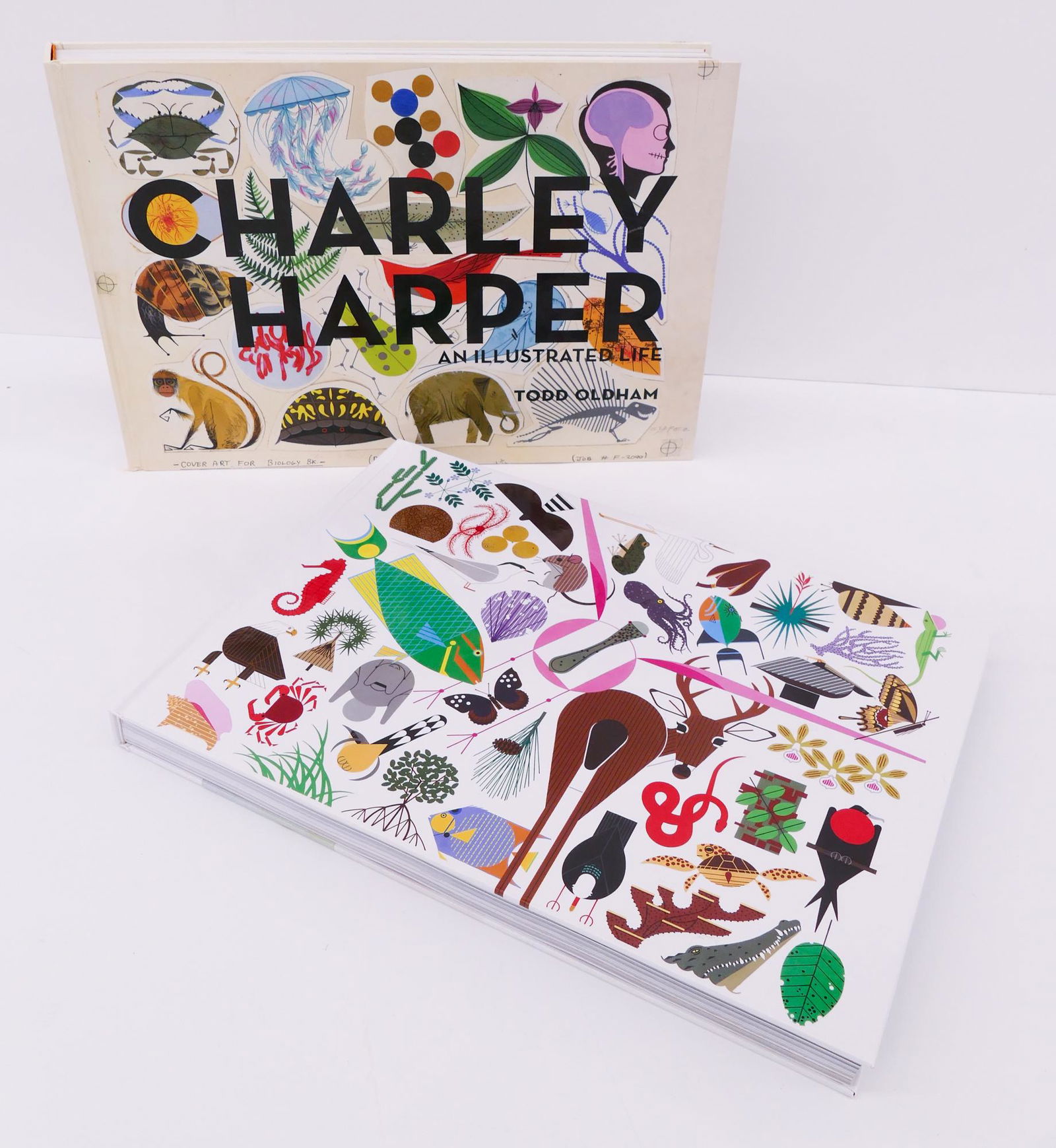 2pc Charley Harper Art Books by Todd Oldham: 2pc Charley Harper Art Books by Todd Oldham. Includes 'Charley Harper An Illustrated Life' 2007 and ''Charley Harper's Animal Kingdom' 2012. Both published by AMMO Books. Books measure roughly 12.5x18