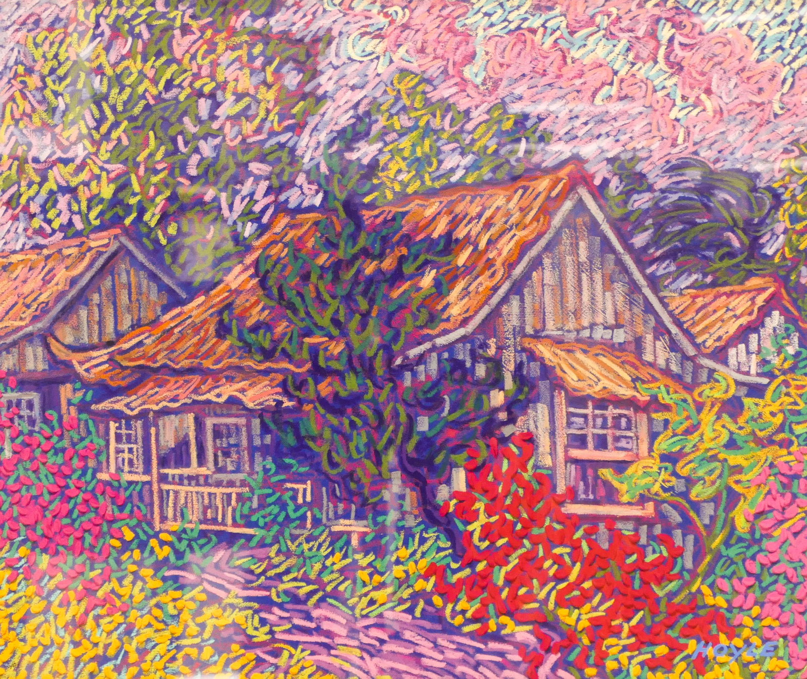 James Hoyle ''Poinsettia at Camp VII'' 1998 Giclee (1 of 2)