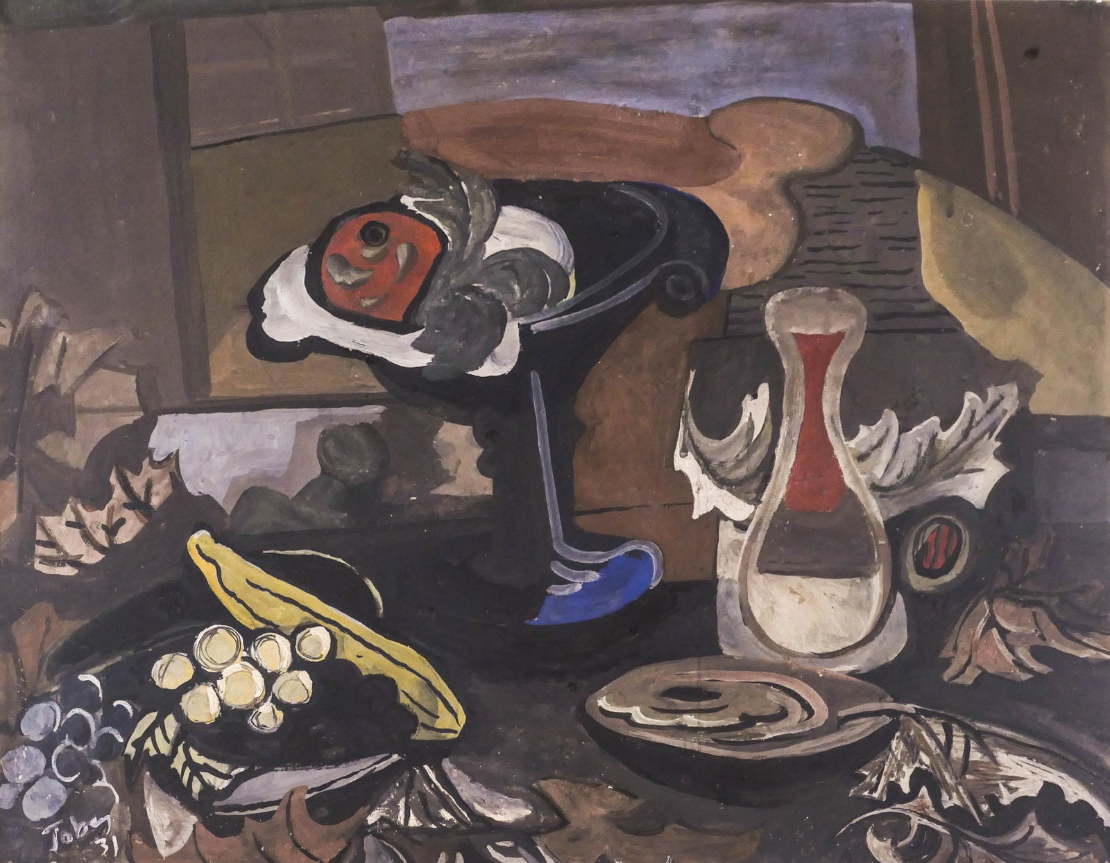 Mark Tobey ''Still Life'' 1931 Tempera (1 of 4)