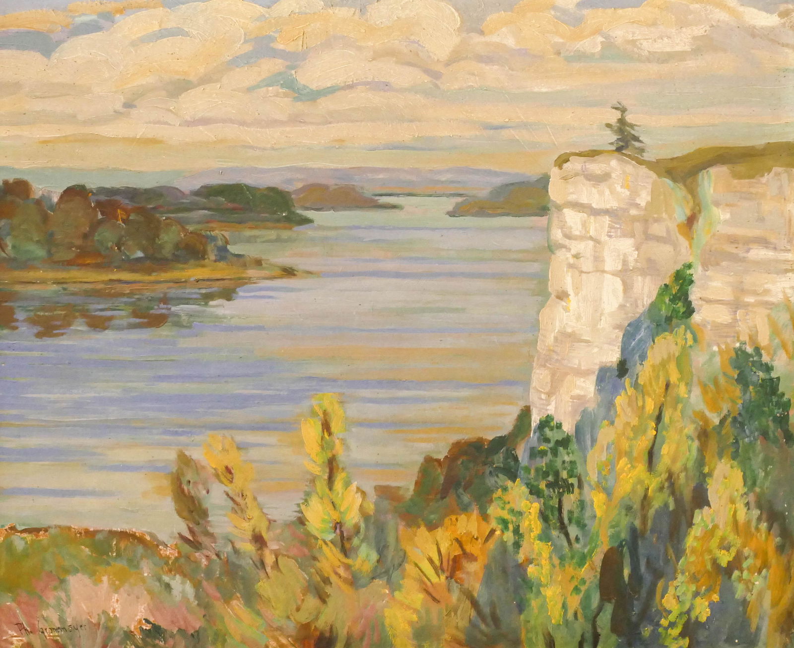 Philip Gronemeyer ''River Landscape'' Oil (1 of 2)