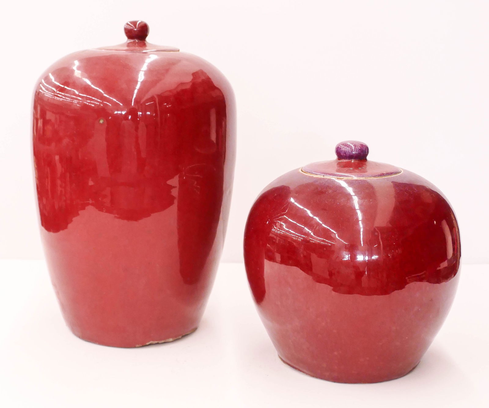 2pc Chinese Qing Sang de Boeuf Jars (1 of 3)