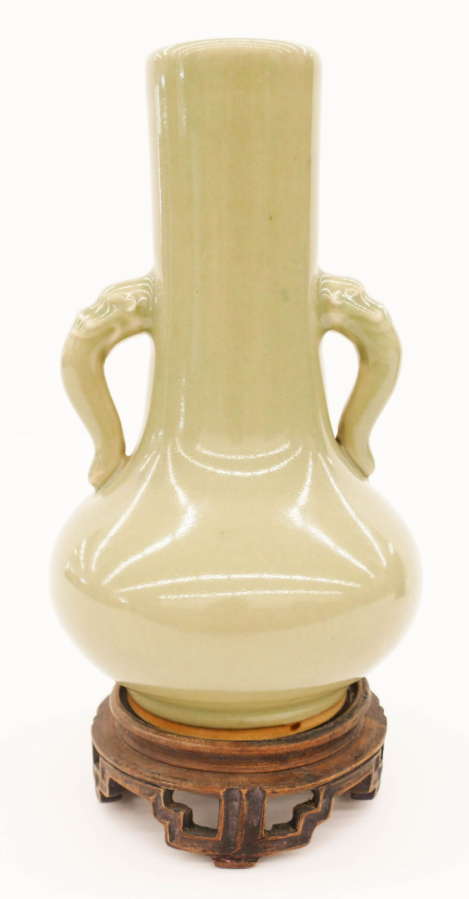 Chinese Qing Longquan Handled Vase (1 of 3)