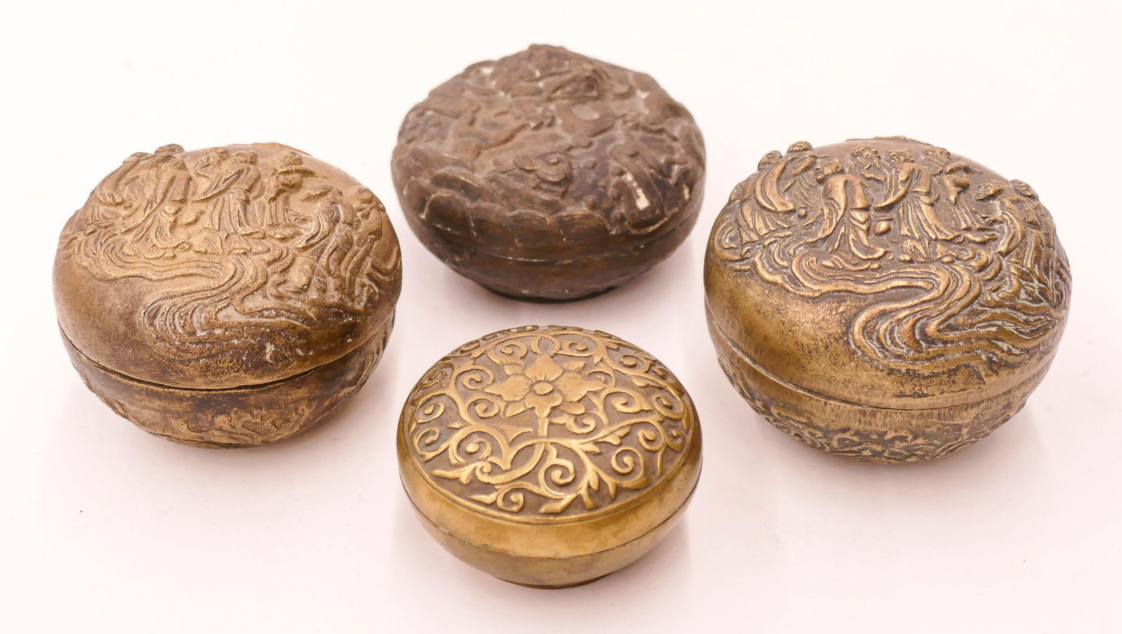4pc Chinese Ming/Qing Bronze Ink Boxes (1 of 3)