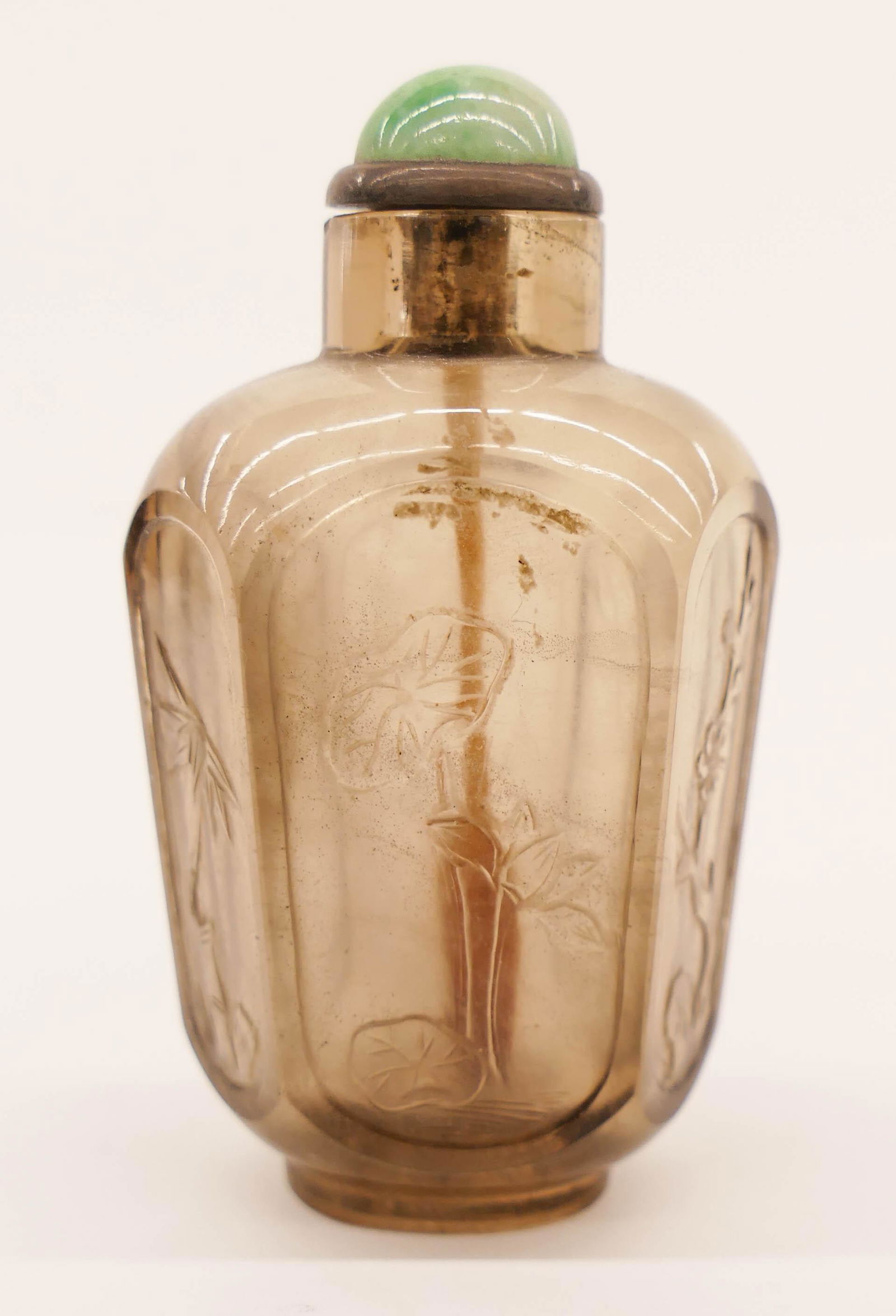 Chinese Qing Smokey Quartz Snuff Bottle (1 of 4)