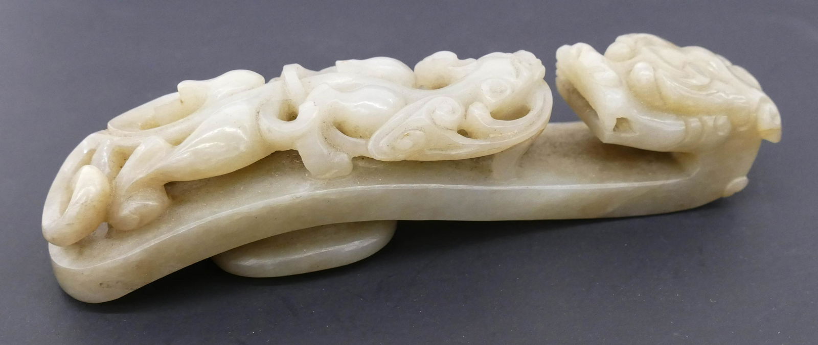 Chinese Qing Jade Dragon Belt Hook (1 of 4)