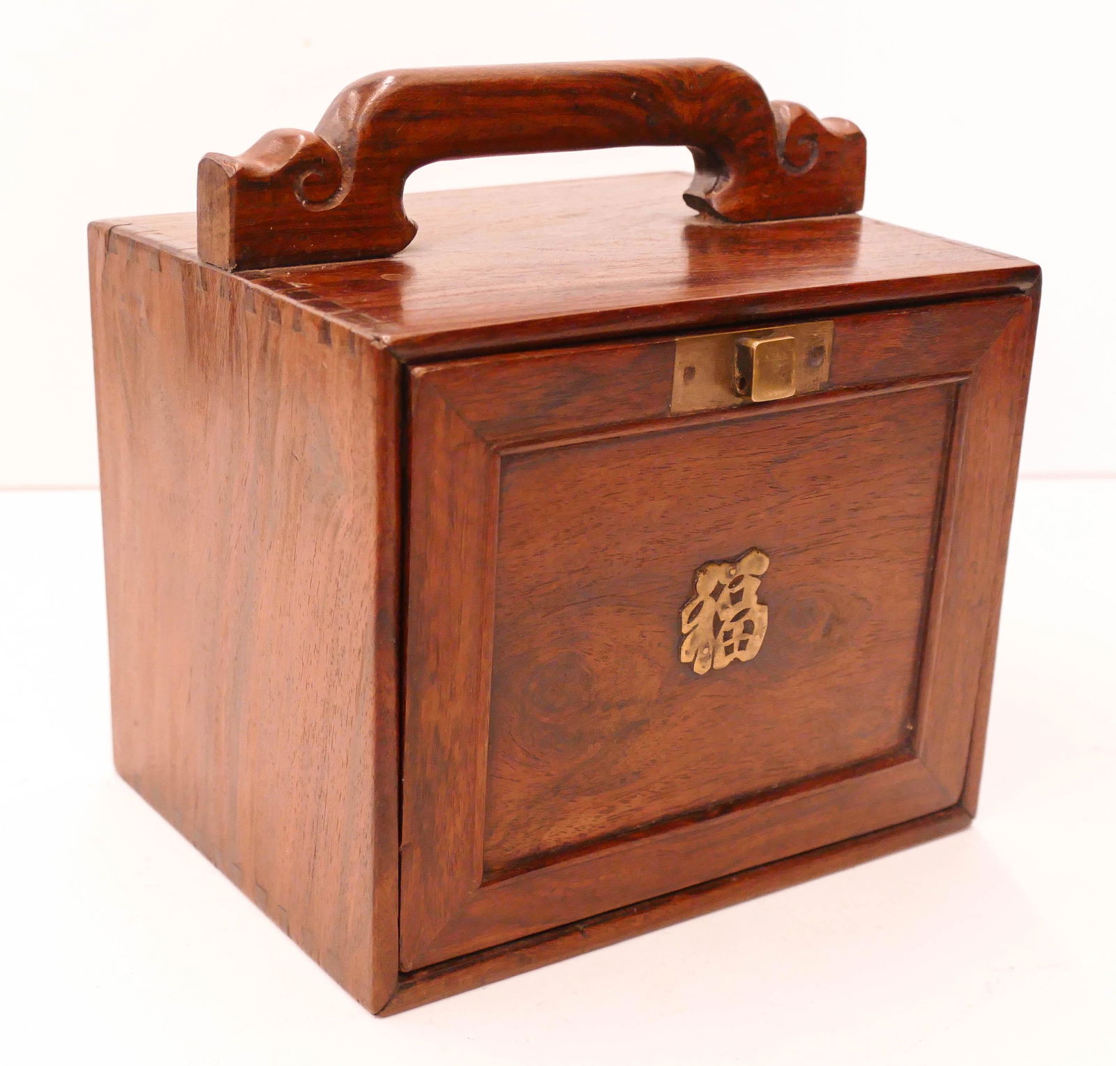 Chinese Qing Huanghuali Handled Box (1 of 3)