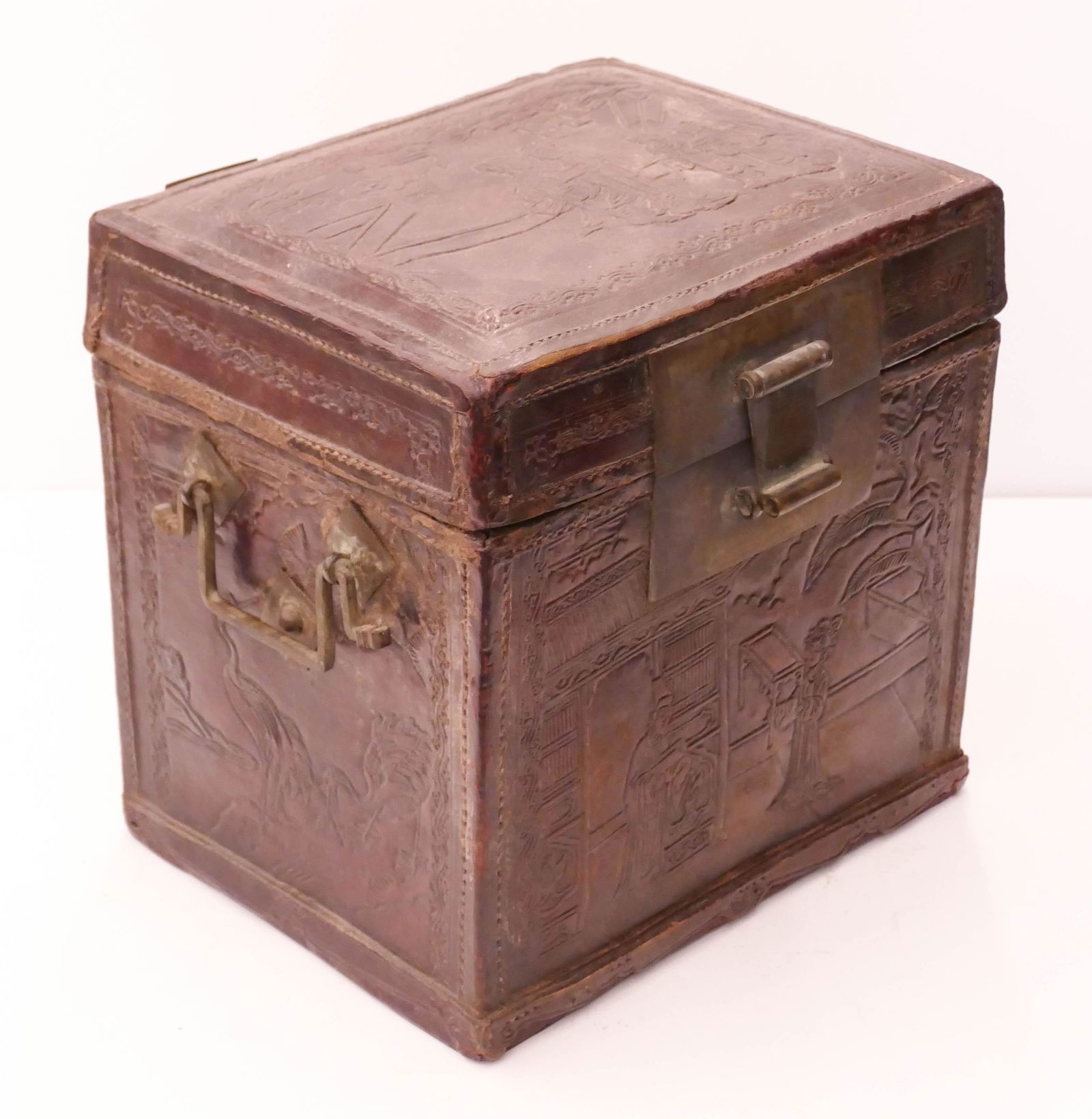 Chinese Ming/Qing Leather Box (1 of 4)
