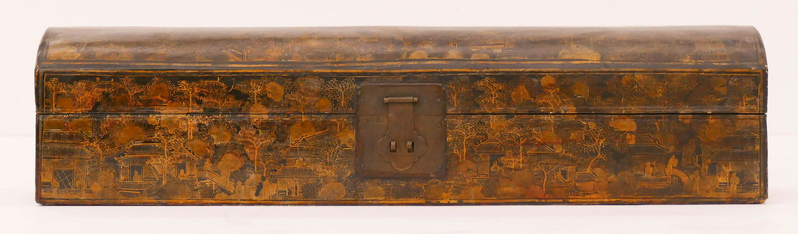 Chinese Qing Gilt Lacquered Pillow Box (1 of 2)