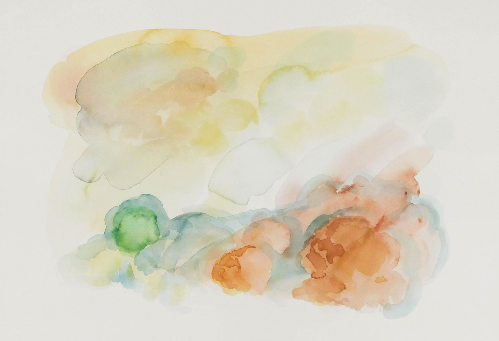 William Tillyer ''Landscape'' Watercolor on Paper (1 of 2)