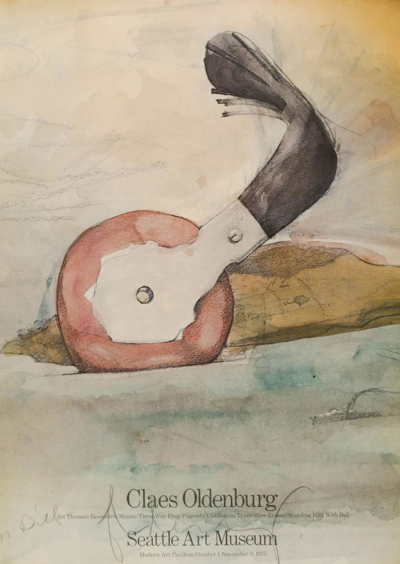 Claes Oldenburg Signed 1975 SAM Exhibition Poster (1 of 2)