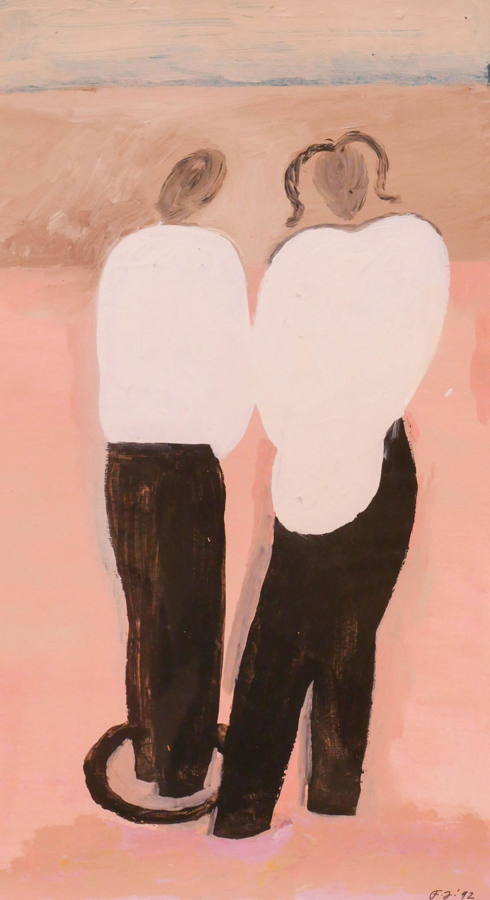 Fay Jones ''Couple'' 1992 Oil (1 of 2)