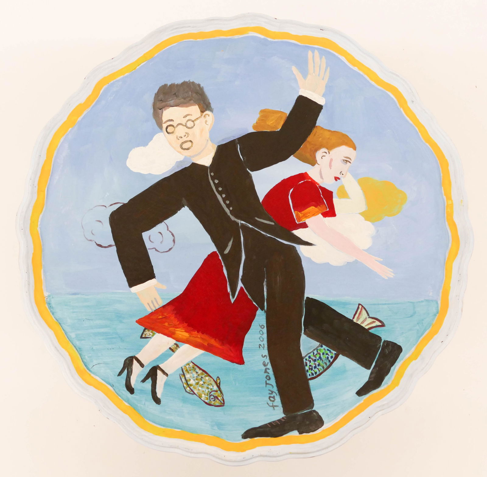 Fay Jones ''Tap Dancing Tilt Top'' 2006 Oil (1 of 3)