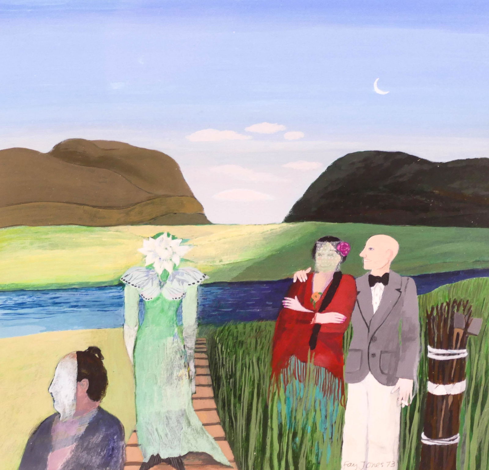 Fay Jones ''Fantasy'' 1973 Gouache (1 of 2)