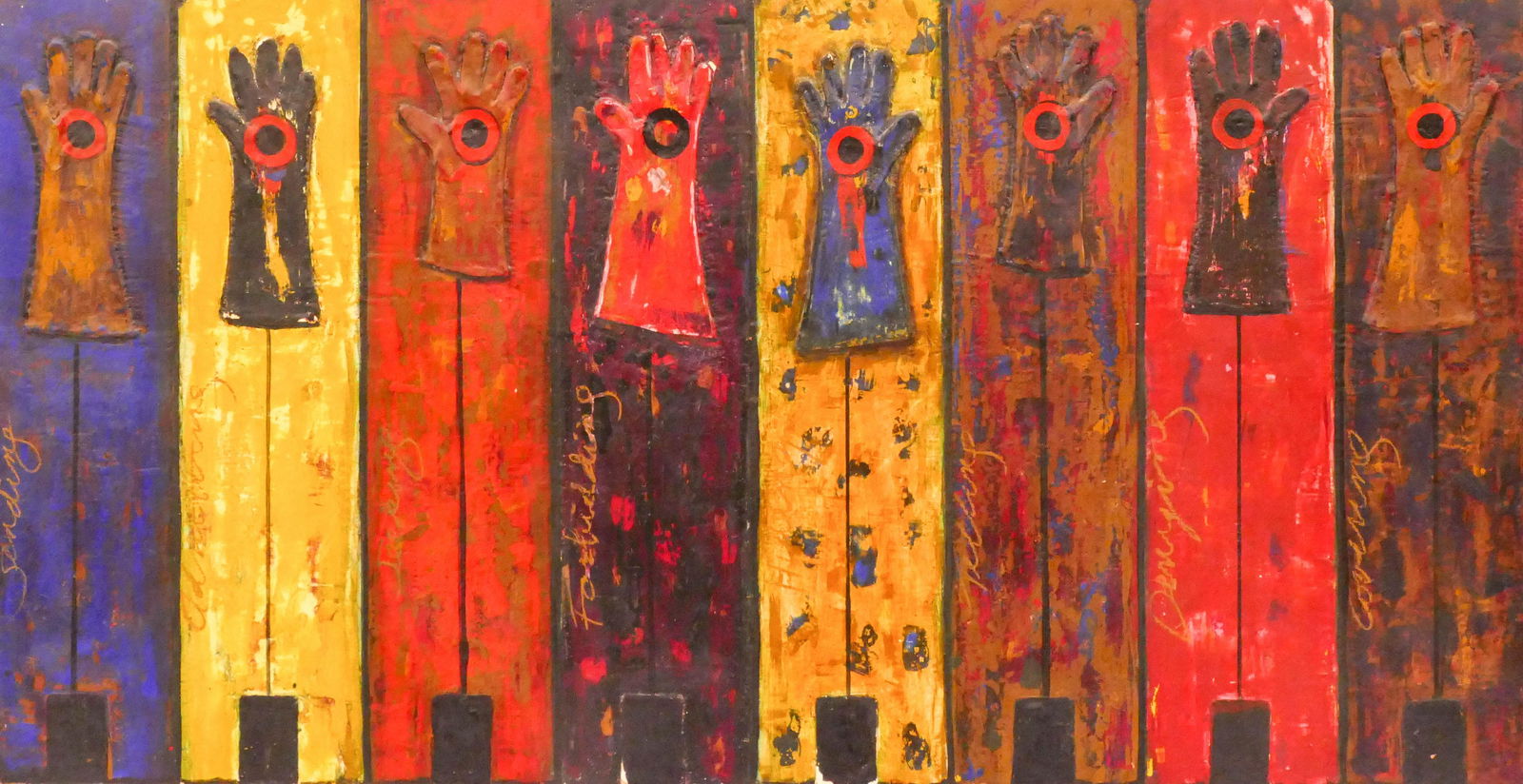 Judith Kindler ''Hands'' Mixed Media (1 of 2)