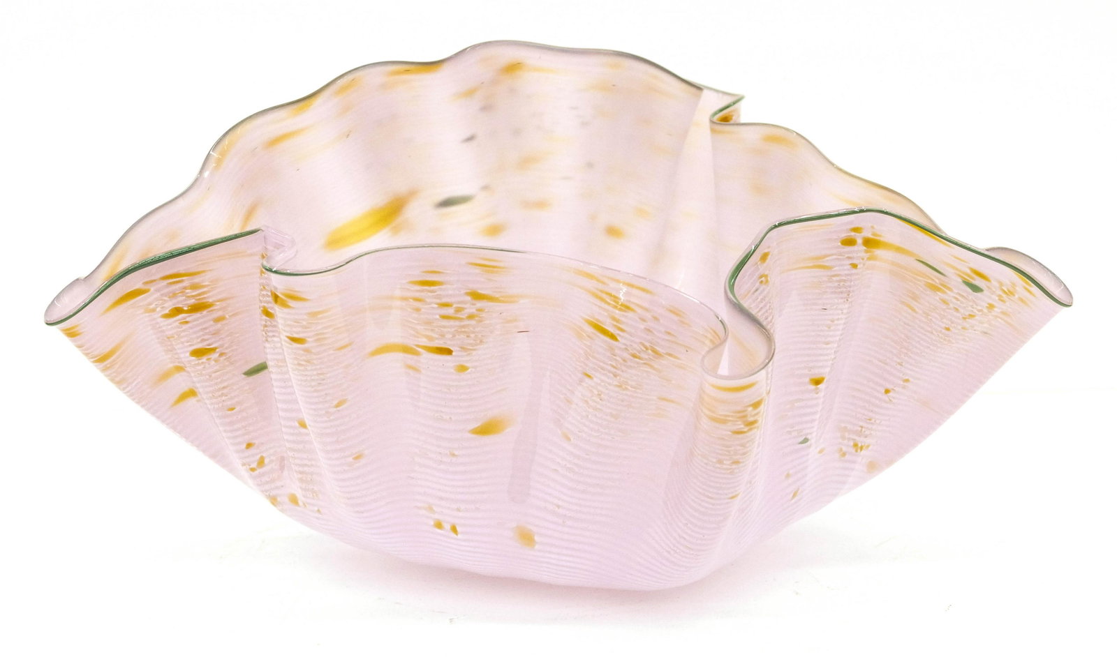 Dale Chihuly ''Pink Seaform with Green Lip Wrap'' 1982 (1 of 6)