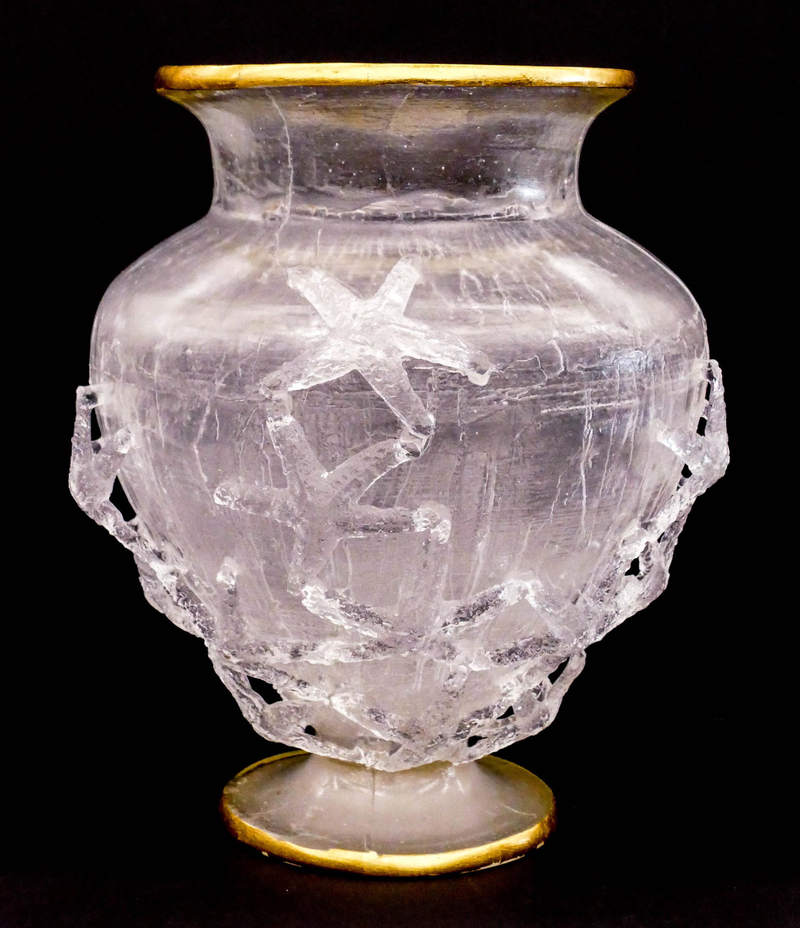 Seth Randal ''Diatrete D'or et Glace'' 1997 Vase (1 of 3)