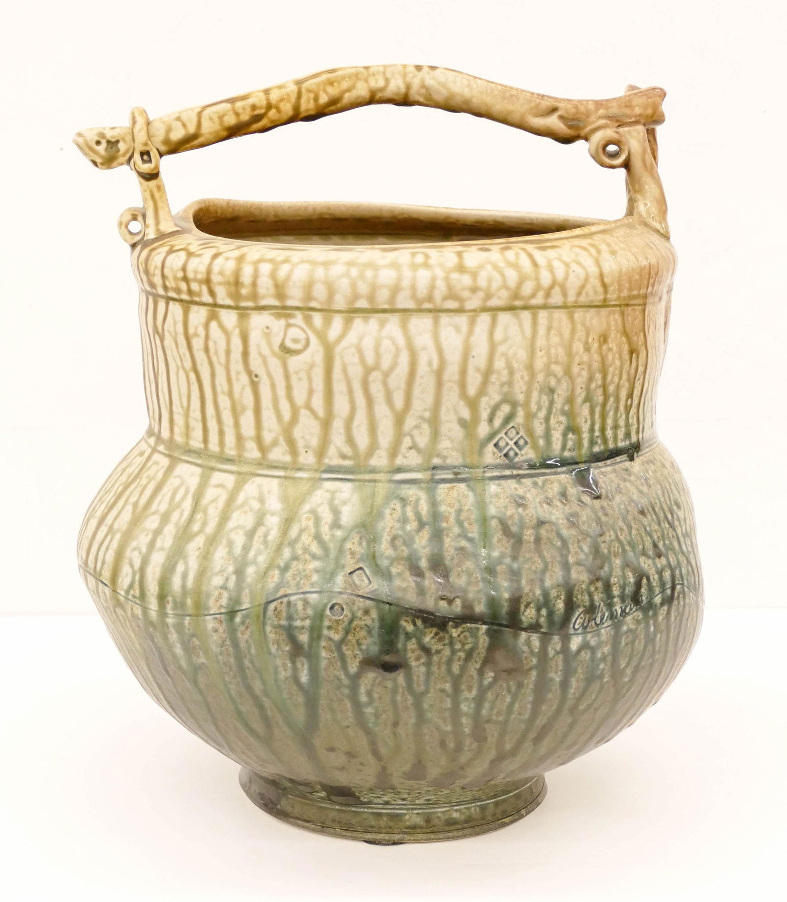 Tom Coleman ''Ash Glazed Ikebana'' Porcelain (1 of 2)