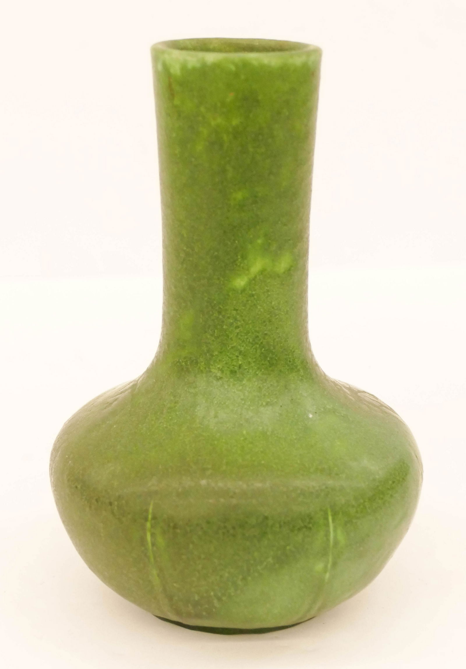 Grueby Matte Green Bottle Vase (1 of 2)