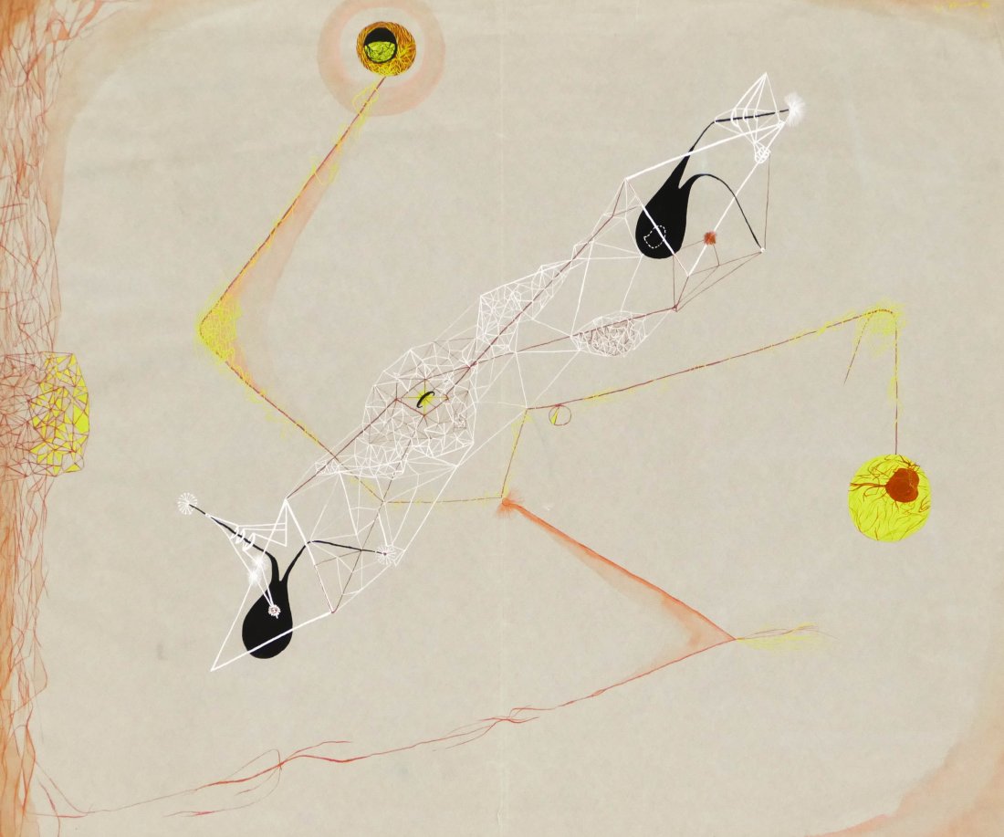 Leo Kenny "Untitled" (Surrealist Composition) 1944 Goua (1 of 4)