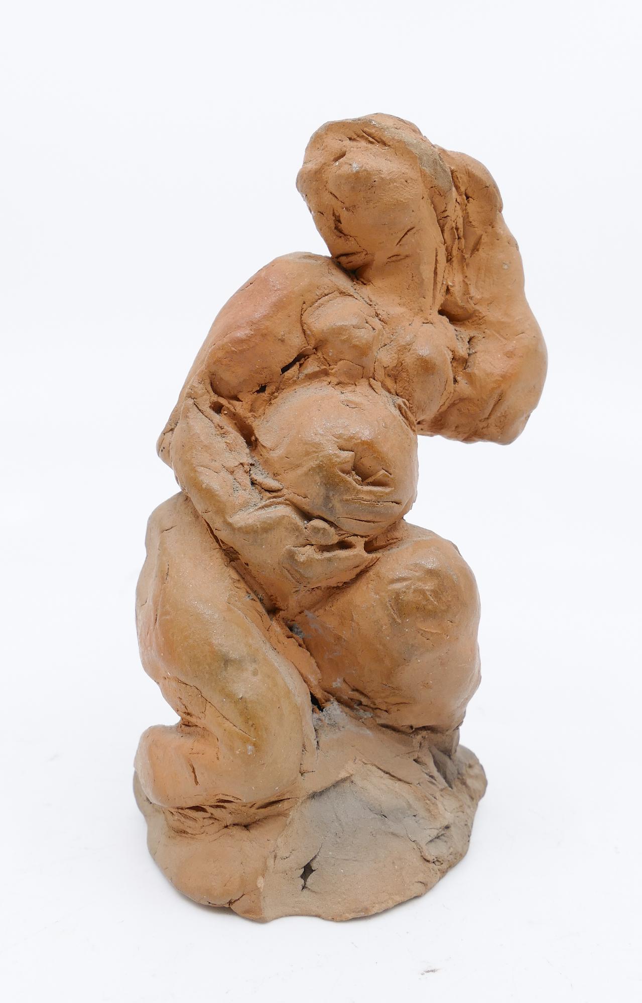 Jose de Creeft ''Female Figure'' Ceramic Sculpture: Jose de Creeft (1884-1982 Mexican) ''Female Figure'' Ceramic Sculpture 4x2.5''. A hand sculpted figure of a nude woman. Signed on bottom. Overall excellent condition. From the family collection of Wil