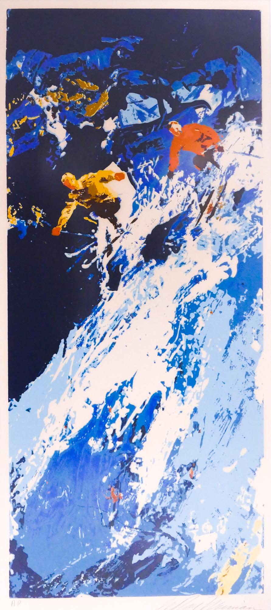 Leroy Neiman ''Ski Slope'' AP Serigraph, 1973: Leroy Neiman (1921-2012 American) ''Ski Slope'' Artist Proof Serigraph, 1973. 25.5''x11.25'' Sight. Pencil signed l.r., edition A.P. Framed 31.5''x16.5''. Excellent condition.