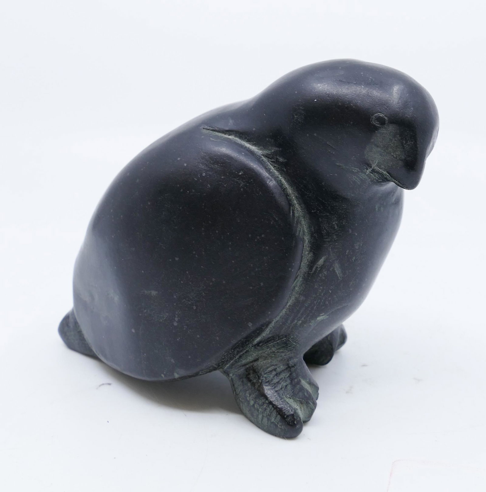 Sam Seboga Inuit Ptarmigan Carved Stone Sculpture: Sam Seboga (20/21st Century Inuit) Ptarmigan Carved Stone Sculpture. Measures 4x4.5''. Son of renown carver Peter Seboga. Signed on base. Purchased at Spirit Wrestler Gallery, Vancouver Canada. Excell