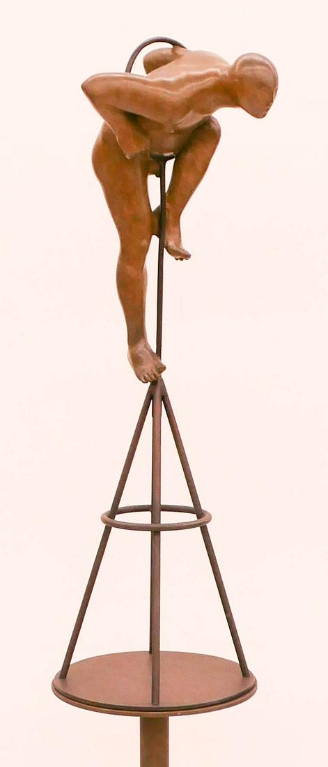 Michael Bergt ''In the Loop'' 1999 Bronze Sculpture (1 of 5)