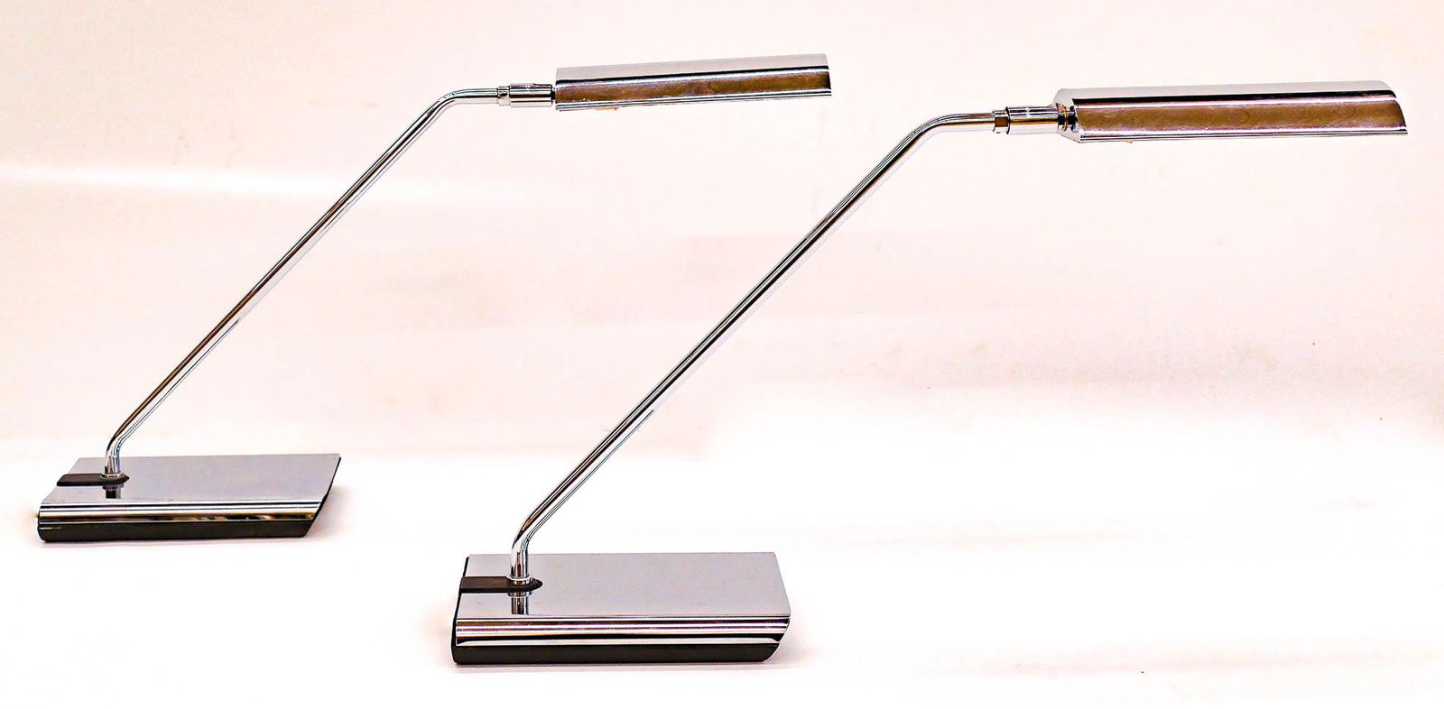 Pair of Koch & Lowy Chrome Desk Lamps (1 of 2)