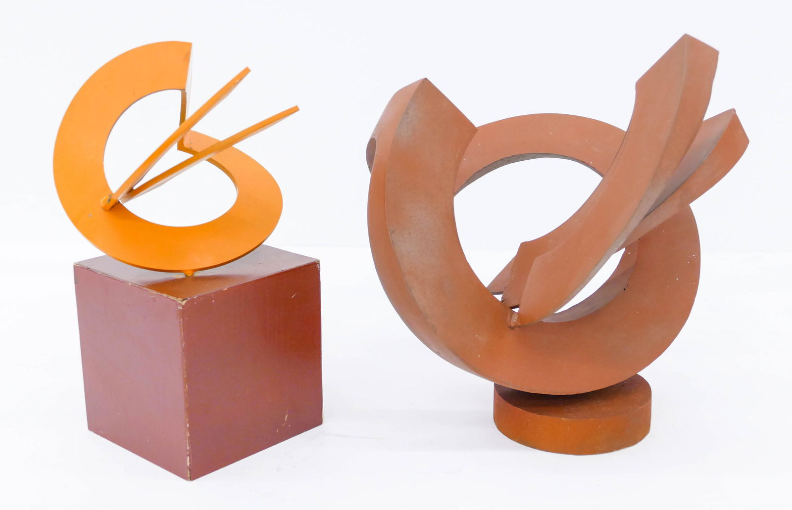 2pc Charles Smith ''Circle Forms'' 1960's Sculptures (1 of 2)