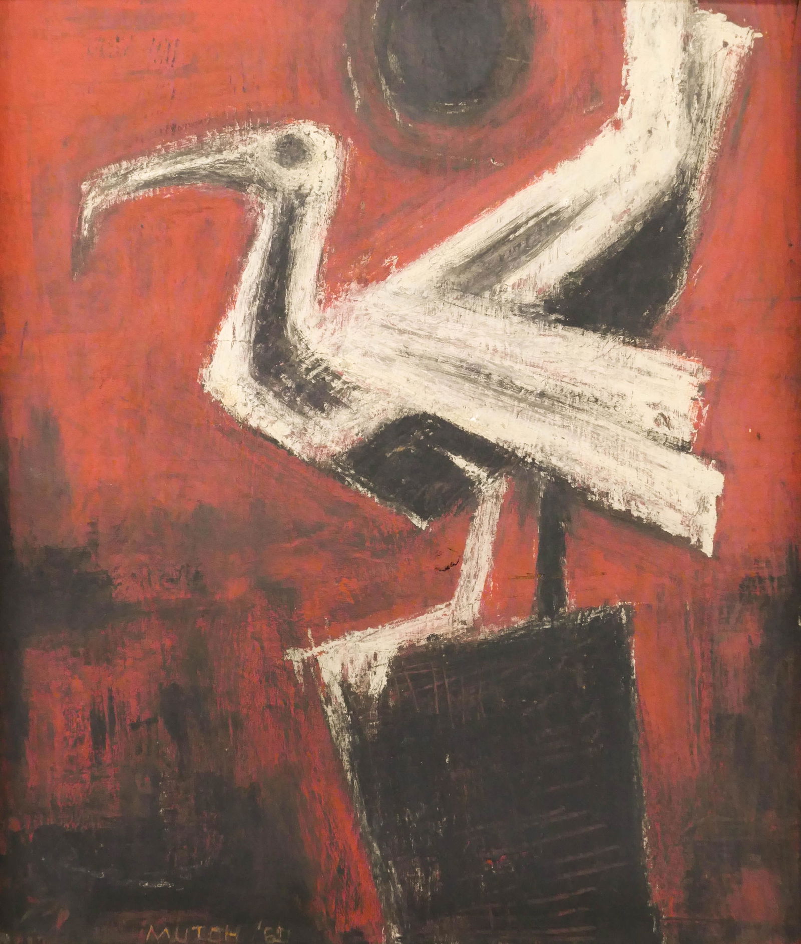 William Mutch ''Seagull'' 1961 Casein on Board (1 of 3)